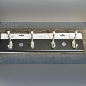 Silver and Black Wall Hook Rail by [Brand]